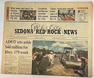 Sedona Red Rock News, Wednesday, April 19, 2000 "ADOT sets aside $44 million for hwy. 179 work