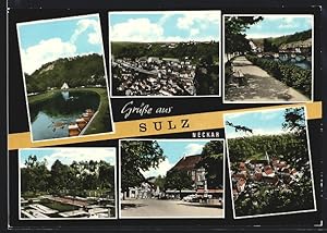 Ansichtskarte Sulz a. Neckar, Zwei Ortsansichten und vier Ansichten aus dem Ort
