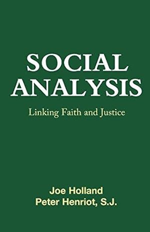 Bild des Verkufers fr Social Analysis: Linking Faith and Justice zum Verkauf von WeBuyBooks