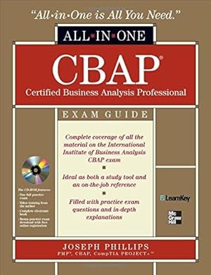 Bild des Verkufers fr CBAP Certified Business Analysis Professional All-in-One Exam Guide with CDROM zum Verkauf von WeBuyBooks