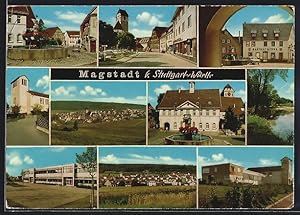 Ansichtskarte Magstadt b. Stuttgart, Zehn Ansichten vom und aus dem Ort
