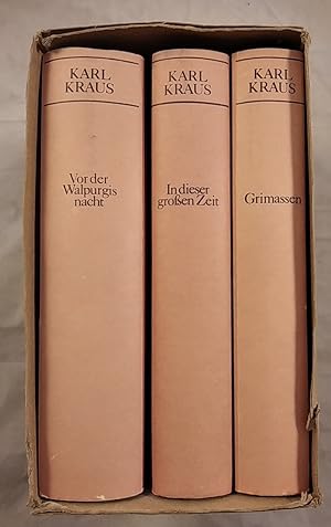 Karl Kraus auswählte Werke 1902 - 1933. In 3 Bänden im Pappschuber.