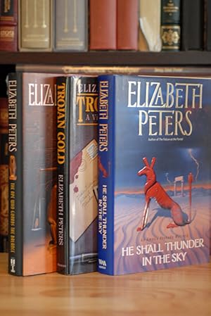Seller image for Trojan Gold, He Shall Thunder In The Sky; & The Ape Who Guards The Balance (3 Titles--All Signed by Elizabeth Peters) for sale by Classic First Editions-- IOBA