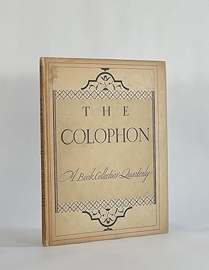 Imagen del vendedor de THE COLOPHON: A BOOK COLLECTORS' QUARTERLY, PART FIVE a la venta por Michael Pyron, Bookseller, ABAA