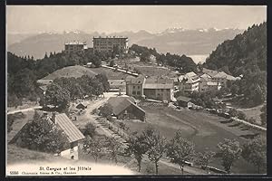 Carte postale Saint-Cergue, Vur sur les Hôtel