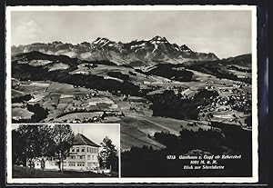 Ansichtskarte Rehetobel, Gasthaus zum Gupf mit Blick zur Säntiskette