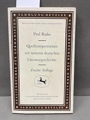 Quellenrepertorium zur neueren deutschen Literaturgeschichte. Abt. Literaturwissenschaftliche Met...