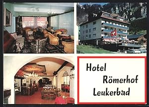 Ansichtskarte Leukerbad, Hotel Römerhof, Innenansichten