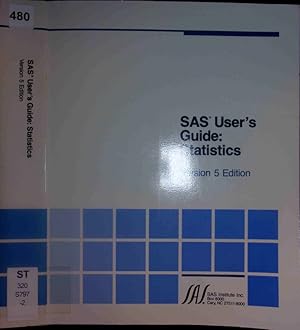 Bild des Verkufers fr SAS User's Guide - Statistics. Version 5 Edition. zum Verkauf von Antiquariat Bookfarm