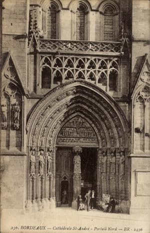 Ansichtskarte / Postkarte Bordeaux Gironde, Kathedrale St-Andre, Nordportal