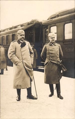 Foto Ansichtskarte / Postkarte Generalfeldmarschall von Hindenburg und sein Generalstabschef Exc....