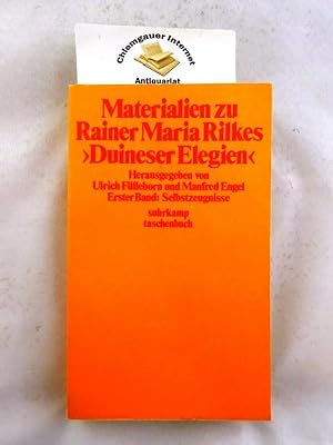 Seller image for Materialien zu Rilkes "Duineser Elegien". Erster Band: Selbstzeugnisse. for sale by Chiemgauer Internet Antiquariat GbR