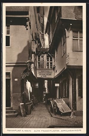 Ansichtskarte Alt-Frankfurt, Gasthaus zum Standesämtchen, Gasse