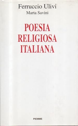 Poesia religiosa italiana. Dalle origini al 900