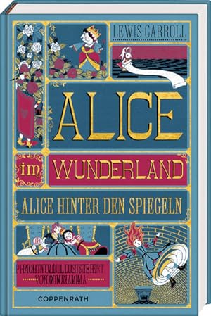 Bild des Verkufers fr Alice im Wunderland. Alice hinter den Spiegeln. Mit expressionistisch-psychedelischen Illustrationen und zahlreichen interaktiven Elementen. Klassiker MinaLima. Alter: ab 12 Jahren. zum Verkauf von A43 Kulturgut