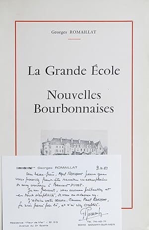 La Grande École. Nouvelles Bourbonnaises