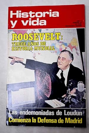 Image du vendeur pour Historia y Vida, n 55 OCTUBRE 1972:: Septiembre 1936: Cmo se constituy la Primera Junta de Defensa de Madrid; Mistinguette y Chevalier; Munich. Cuna del nazismo y del antinazismo; Las endemoniadas de Loudun; Fusilamiento del Emperador Maximiliano de Mxico; Franklin D. Roosevelt. Trece aos en la Historia del Mundo; La Legin Britnica en nuestra primera guerra carlista; Banquetes clebres. El Voto del Faisn; Stanley. El descubridor del Congo; El yate Vita y las relaciones entre Espaa y Mxico; Los acorazados Washington. El Canarias mis en vente par Alcan Libros