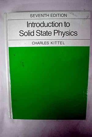 Image du vendeur pour Introduction to solid state physics mis en vente par Alcan Libros