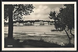 Ansichtskarte Brioni, Uferpartie mit Bäumen