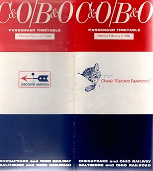 Seller image for C&O / B&O Passenger Timetable. Effective February 7, 1968. for sale by Schrmann und Kiewning GbR