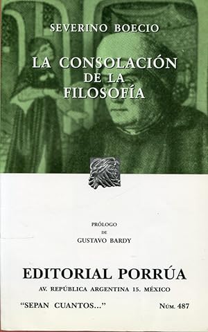 Imagen del vendedor de La consolacin de la Filosofa a la venta por Rincn de Lectura