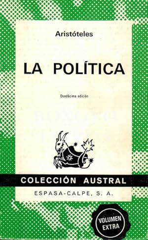 Imagen del vendedor de La poltica a la venta por Boxoyo Libros S.L.