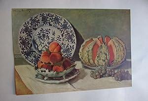 TIRAGE 20ème d' APRES UNE OEUVRE DE CLAUDE MONET NATURE MORTE AU MELON