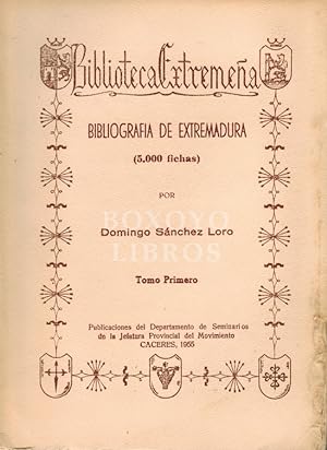Imagen del vendedor de Bibliografa de Extremadura (5.000 fichas). Tomo I a la venta por Boxoyo Libros S.L.