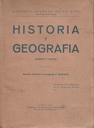 HISTORIA Y GEOGRAFÍA DE ESPAÑA Quinto Curso