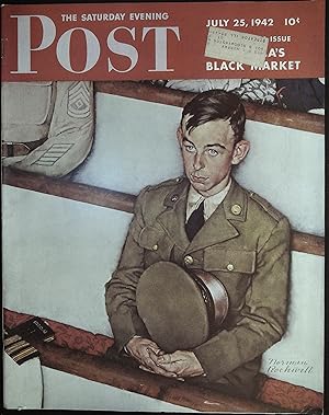 Saturday Evening Post Ju1y 25. 1942 Norman Rockwell, Robert Lewis Taylor