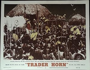 Image du vendeur pour Trader Horn Lobby Card #2 1931 Edwina Booth among the Isorgi tribesmen! mis en vente par AcornBooksNH