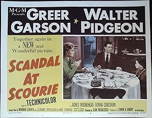 Imagen del vendedor de Scandal at Scourie Lobby Card #3 1953 Garson, Pidgeon and Donna Corcoran! a la venta por AcornBooksNH