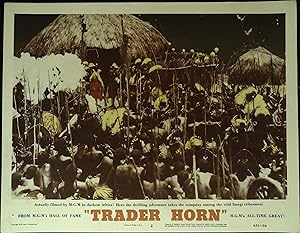 Bild des Verkufers fr Trader Horn Lobby Card #2 1931 Edwina Booth among the Isorgi tribesmen! zum Verkauf von AcornBooksNH