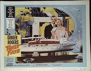 Bild des Verkufers fr Twist of Fate Lobby Card #3 1954 Ginger Rogers with new necklace! zum Verkauf von AcornBooksNH