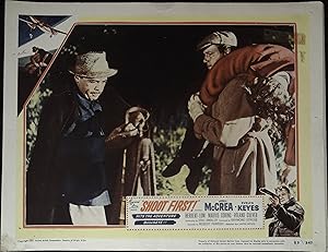 Imagen del vendedor de Shoot First! Lobby Card #4 1953 Herbert Lom, Joel McCrea carrying Evelyn Keyes! a la venta por AcornBooksNH