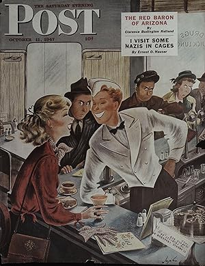 The Saturday Evening Post October 11, 1947 Constantin Alajalov FRONT COVER ONLY