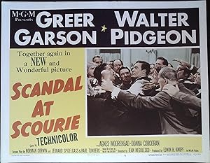 Image du vendeur pour Scandal at Scourie Lobby Card #4 1953 Walter Pidgeon in a scuffle! mis en vente par AcornBooksNH