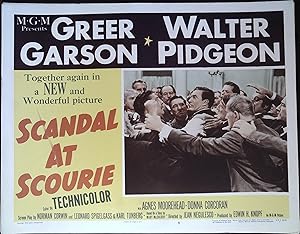 Seller image for Scandal at Scourie Lobby Card #4 1953 Walter Pidgeon in a scuffle! for sale by AcornBooksNH