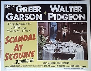 Image du vendeur pour Scandal at Scourie Lobby Card #3 1953 Garson, Pidgeon and Donna Corcoran! mis en vente par AcornBooksNH