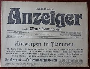 Rheinisch-Westfälischer Anzeiger zugleich Essener Stadtanzeiger. Nr. 279. 9. Oktober 1914. Schlag...