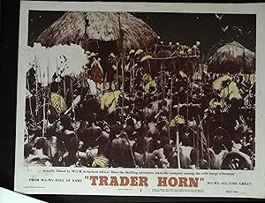 Bild des Verkufers fr Trader Horn Lobby Card #2 1931 Edwina Booth among the Isorgi tribesmen! zum Verkauf von AcornBooksNH