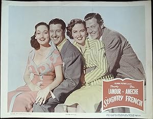 Image du vendeur pour Slightly French Lobby Card #2 1948 Dorothy Lamour, Ameche, Carter and Parker! mis en vente par AcornBooksNH