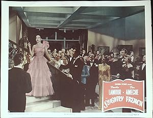 Image du vendeur pour Slightly French Lobby Card #6 1948 Dorothy Lamour and Don Ameche! mis en vente par AcornBooksNH