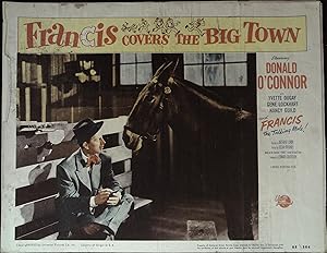 Image du vendeur pour Francis Covers the Big Town Lobby Card #5 1953 Donald O'Connor and Francis! mis en vente par AcornBooksNH