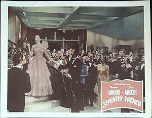 Image du vendeur pour Slightly French Lobby Card #6 1948 Dorothy Lamour and Don Ameche! mis en vente par AcornBooksNH