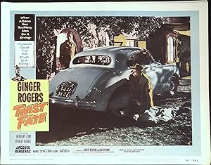 Bild des Verkufers fr Twist of Fate Lobby Card #4 1954 Herbert Lom hiding behind car! zum Verkauf von AcornBooksNH