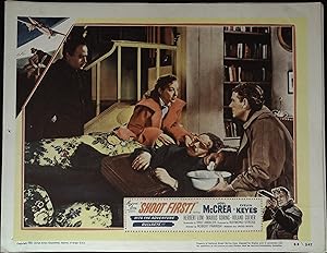 Seller image for Shoot First! Lobby Card #6 1953 Joel McCrea, Evelyn Keyes, Herbert Lom! for sale by AcornBooksNH