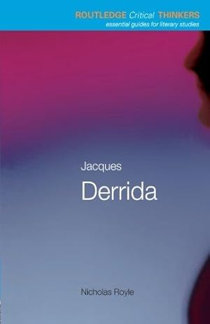 Imagen del vendedor de Jacques Derrida (Routledge Critical Thinkers) a la venta por WeBuyBooks