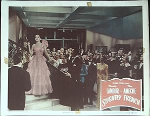 Image du vendeur pour Slightly French Lobby Card #6 1948 Dorothy Lamour and Don Ameche! mis en vente par AcornBooksNH