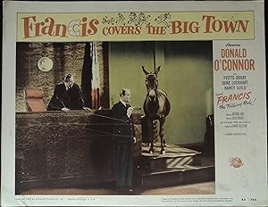 Image du vendeur pour Francis Covers the Big Town Lobby Card #4 1953 Francis takes the stand! mis en vente par AcornBooksNH